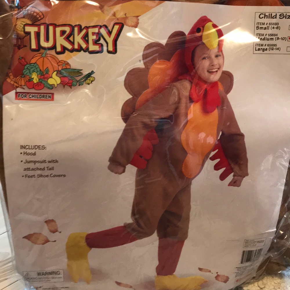 Child’s turkey costume size medium and large. New!
